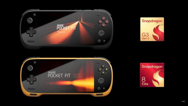 De Konkr Pocket Fit zal een Snapdragon G3 Gen 3 hebben, terwijl de Pocket Fit Elite een Snapdragon 8 Elite-processor zal hebben. (Afbeeldingsbron: Ayaneo)