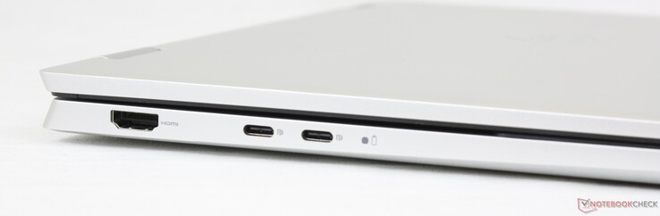 Links: HDMI 1.4, 2x USB-C 3.2 Gen. 2x2 w / Power Delivery en DisplayPort