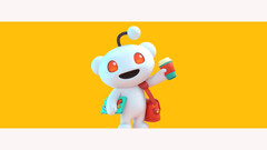 Promotie-afbeeldingen voor Reddit Pro met de mascotte van het platform, Snoo, tegen een gele achtergrond. (Afbeelding Bron: Reddit)