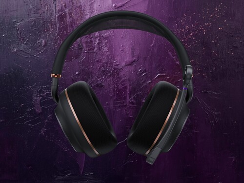 De voorkant van de Turtle Beach Stealth Pro II draadloze gamingheadset wordt getoond