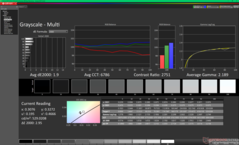 Grijswaarden na kalibratie
