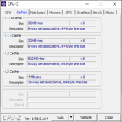 Systeeminformatie - CPU-Z Cache