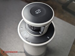 Bovenaanzicht - lay-outknop en microfoons