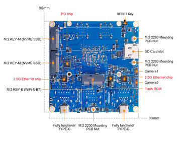 De M.2 2230-sleuf is in de eerste plaats bedoeld voor een Wi-Fi/Bluetooth-module