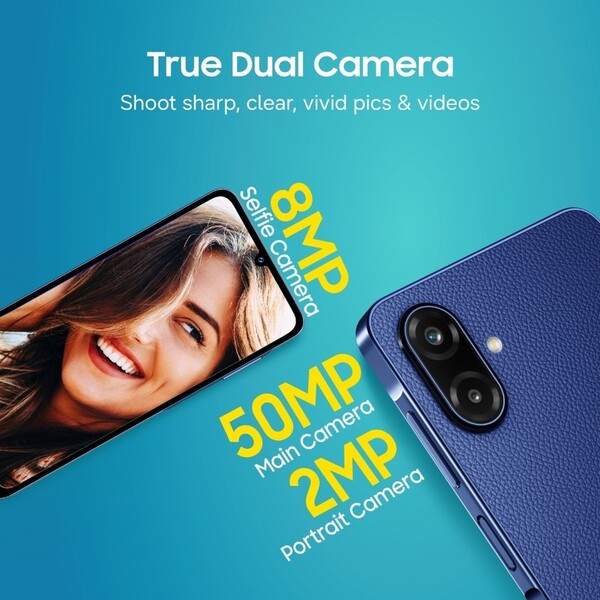 De Samsung Galaxy F70e heeft dubbele camera's aan de achterkant.