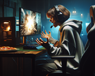Een gamer geeft rage-quits. (Afbeelding bron: Notebookcheck via Dall-e 3)
