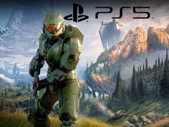 Halo Infinite met PS5-logo (bron: Microsoft Gaming, Sony PlayStation met bewerkingen)
