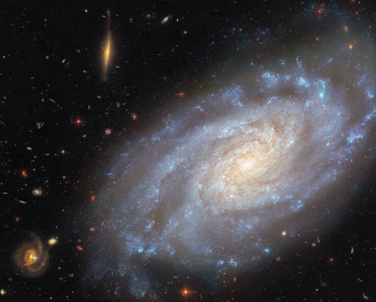 Beeld van NGC 3370 vastgelegd door Hubble (Beeldbron: ESA/Hubble, NASA, A. Riess en K. Noll)