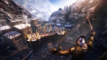 Een afbeelding van een fort in Middle-earth: Shadow of War.