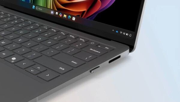De Surface Laptop 5G heeft een fysieke simkaartsleuf naast de Surface Connect-poort. (Afbeeldingsbron: Microsoft)