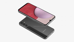 Een &quot;Galaxy A14&quot; render. (Bron: OnLeaks x GizNext)