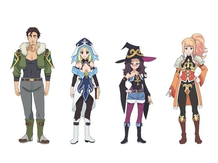 Ozuma, Acua, Megumi en Luckless doen dienst als dubbelgangers in Konosuba - Bonus Stage. (Beeldbron: Crunchyroll)