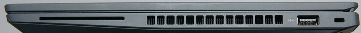 Poorten rechts: SmartCard-lezer, USB-A (5 Gbit/s), Kensington-slot