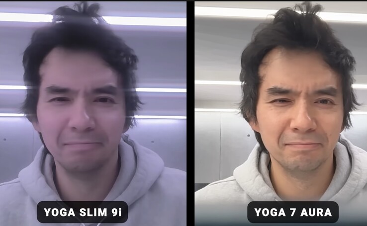 De Lenovo Yoga Slim 9i heeft last van een echt teleurstellende camerakwaliteit. (Afbeeldingsbron: Dave2D)