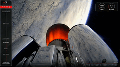 Uitzicht vanaf de tweede trap van de Electron tijdens de lancering van QPS-SAR-12 (Beeldbron: Rocket Lab)