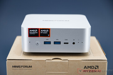 Minisforum AI X1 - Aansluitingen op het voorpaneel