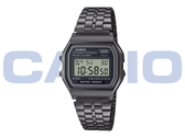 De Casio Vintage A158WETB-1A (afbeelding) heeft een zwart verchroomde kast. (Afbeeldingsbron: Casio)