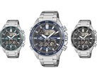 Een afbeelding van de nieuwe Casio Edifice ERA-130D-serie horloges tegen een witte achtergrond.