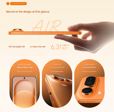 Ontwerp van de Magic 8 Pro Air (Afbeelding bron: Honor - machine vertaald)