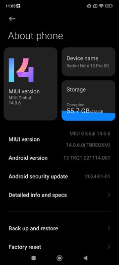 Xiaomi Redmi Note 13 Pro 5G-software