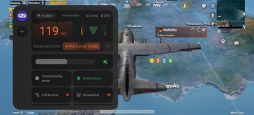 PUBG Mobile: Soepel, gemiddeld 115 fps.