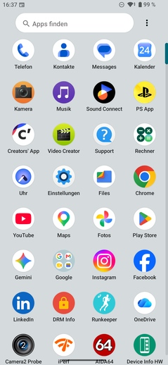 Sony Xperia 10 VIII: App-lade