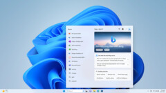 AI-gestuurde Bing komt nu naar de taakbalk van Windows 11. (Afbeelding Bron: Microsoft)