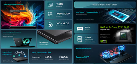Belangrijkste kenmerken van de Lecoo 16-gaminglaptop (automatisch vertaald)