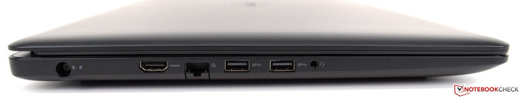 Links: power, HDMI 2.0, Gigabit-Ethernet, 2x USB 3.1, 3.5-mm-audio