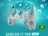 De GameSir T7 Pro heeft een matte behuizing met bloemmotief en een semi-transparant ontwerp (Afbeelding bron: GameSir)