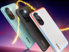 Poco M7 Plus in Aqua Blue, Carbon Black en Chroom Zilver. (Afbeeldingsbron: Poco)