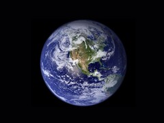 De blauwe knikker (Afbeeldingsbron: NASA&#039;s Earth Observatory; bewerkt)