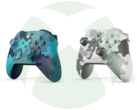 Twee van de komende drie speciale controllers zullen naar verluidt lijken op de speciale Mineral en Arctic camo controllers (afbeelding) die in het verleden zijn uitgebracht. (Afbeeldingsbron: Microsoft - Bewerkt)