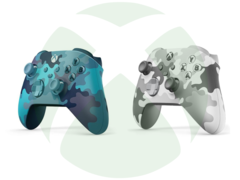 Twee van de komende drie speciale controllers zullen naar verluidt lijken op de speciale Mineral en Arctic camo controllers (afbeelding) die in het verleden zijn uitgebracht. (Afbeeldingsbron: Microsoft - Bewerkt)