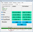 AS SSD - EX400U op ZenBook OLED met Core Ultra 9 288V