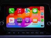CarPlay-startscherm met app-pictogrammen op het touchscreen van een Kia