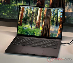 Apple heeft mogelijk nieuwe QD-LED panelen in zijn nieuwste MacBook Pro's geplaatst. (Afbeeldingsbron: Notebookcheck)