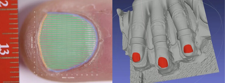 De 10 maakt gebruik van AI-beelddetectietechnologie en 5 camera's om elke nagel te identificeren voor lakken en trimmen met een nauwkeurigheid van 0,016 inch (0,4 mm). (Bron: 10Beauty)