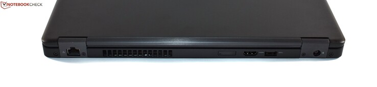 Achterkant: RJ45, SIM slot, HDMI, USB 3.0 type A, stroomaansluiting