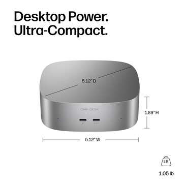 Ontwerp van de OmniDesk Mini Intel Panther Lake