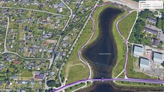GNSS-test: Omtrekken van het meer
