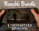 De Uncharted Realms-bundel blijft geldig tot 23 augustus 2025. Afgebeeld: Steam Deck met Fort Solis. (Afbeeldingsbron: Notebookcheck, Steam en Humble Bundle - bewerkt)