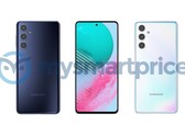 De Galaxy M54 zal later dit jaar verkrijgbaar zijn in contrasterende stijlen. (Beeldbron: MySmartPrice)