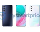 De Galaxy M54 zal later dit jaar verkrijgbaar zijn in contrasterende stijlen. (Beeldbron: MySmartPrice)