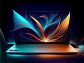 Artistieke weergave van een laptop met een AMD Ryzen AI 400-serieprocessor.