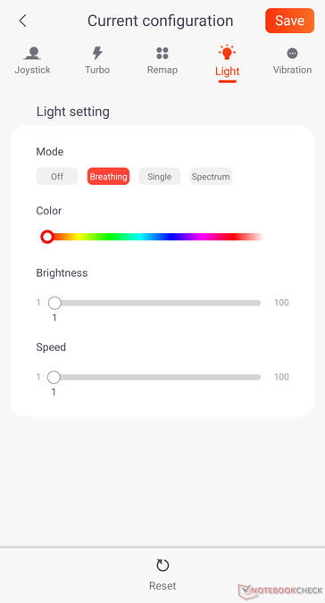 De kleurinstellingen voor de logo’s kunnen in de app worden aangepast.