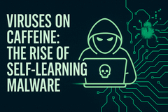 Afbeelding van hacker met ontwerp van malwarecircuit (Afbeelding bron: AI-gegenereerde concepttekeningen)