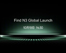 Oppo lanceert de Find N3 wereldwijd op 19 oktober. (Afbeeldingsbron: Oppo - vertaald)