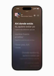 Real-time vertaling van songteksten in Apple Music (beeldbron: Apple)