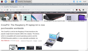 De CrowPi kan alles draaien wat een Raspberry Pi kan draaien, zoals webbrowsers.